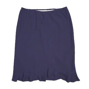 Women's Navy Skirt AGB Petites 14P Work Office Corpcore Professor Simple Preppy